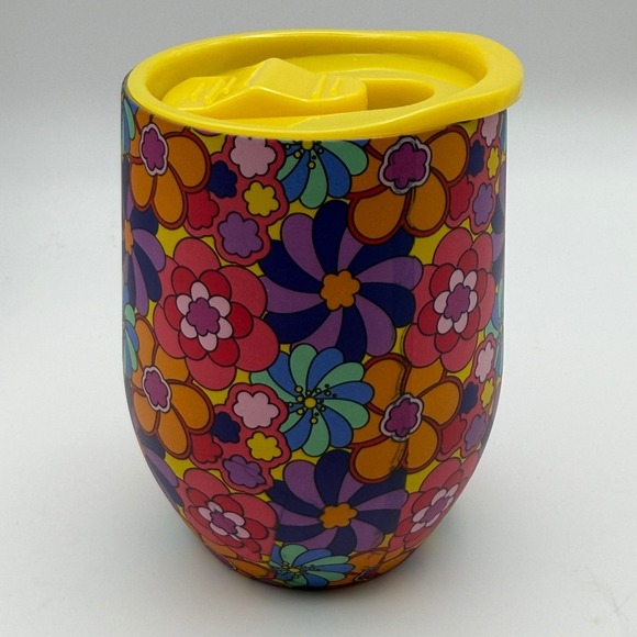 Wine Tumbler Floral Benefit Cosmetics San Francisco 2022 Branded Retro New - Picture 16 of 16